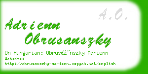 adrienn obrusanszky business card